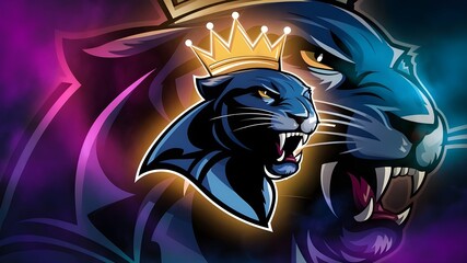 Panther mascot logo.