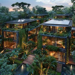 Obraz premium a garden filled with lots of plants and trees