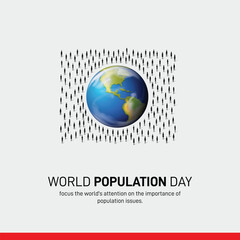 World Population Day. World Population Day creative concept banner, poster, social media post, background, template etc.