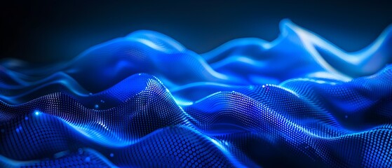 Obraz premium Mesmerizing Waves of Digital Energy Fluid Abstract Visualisation of Dynamic Motion and Futuristic Elegance