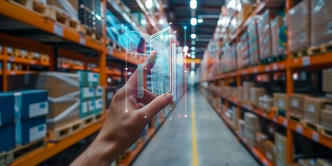 Obraz premium Digitales Lagersystem nach modernsten Standards