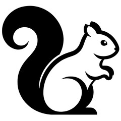 Linda silueta de ardilla