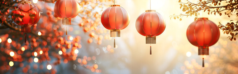 Beautiful Chinese background for Chinese New Year Chinese Festivals Mid Autumn Festival with blurred background
