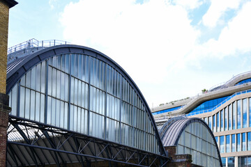 Double Roof Arches of King's Cross Railway Station, London, UK