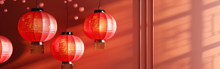 Chinese new year backgrounds high quality lanterns happiness tradition customs with redish background