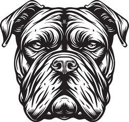 Dog, puppy hand drawn line style vector illustration isolated on white background