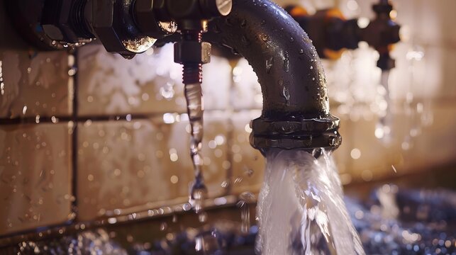Emergency Plumbing Call: In the middle of the night, a plumber responds to an emergency call to fix a burst pipe, quickly restoring water service to the household 