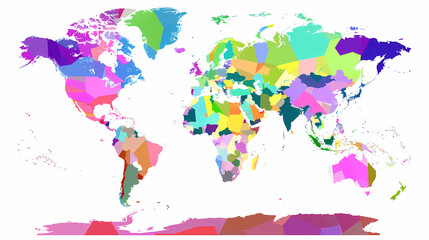 Dotted world map,color world map,Vector design illustration