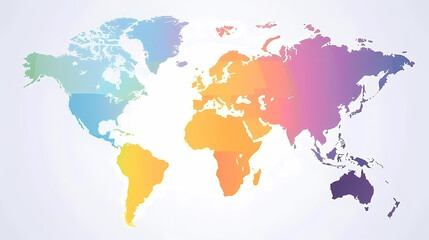 Obraz premium Dotted world map,color world map,Vector design illustration