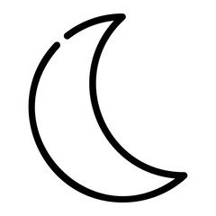 moon line icon
