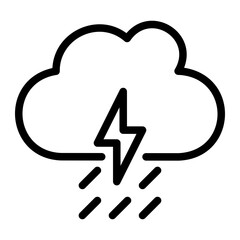 thunder line icon
