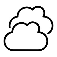 cloudy line icon