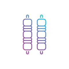 Obraz premium Brochette vector icon
