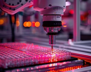 A robotic arm with a precision tool is shown in a close-up photograph