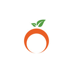 Creative orange logo design. Premium Vector