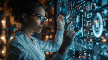 The operator displays the machines graph on the digital screen, focusing on the most stunning images and blending mode techniques