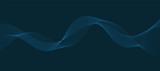 Blue wave vector background.