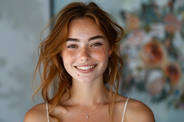 Fototapeta premium A charming portrait of a girl