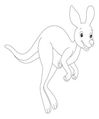 Kangaroo Coloring Book Page For All Ages