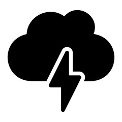 thunder glyph icon