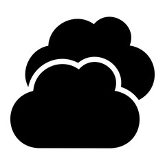 cloudy glyph icon