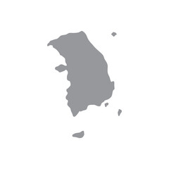 South Korea Map Icon. Vector.