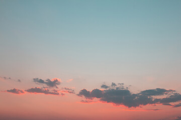 Twilight sky with cloud at sunset Abstract background