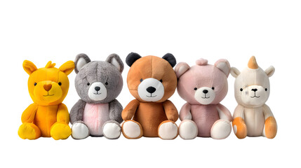 Obraz premium Stuffed animal isolated on a transparent background, PNG, Ai