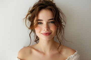 Naklejka premium A charming portrait of a girl