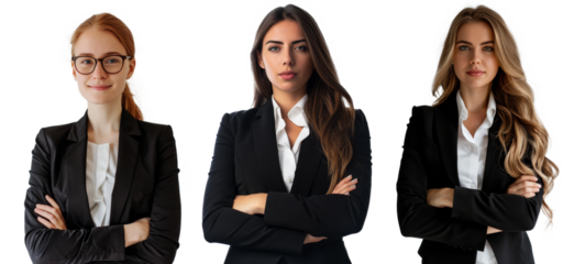 woman wearing business clothes pointing finger isolated on a tra