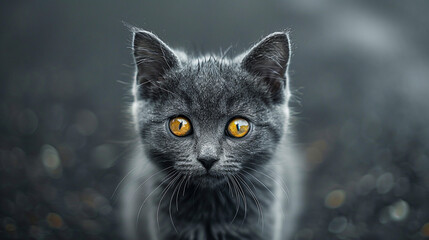 Stunning portrait photography of a cat, feline, pet, close-up, style