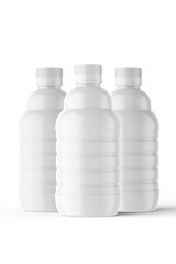 Realistic Plastic Drinks Bottle Packaging Product Isolated 3d illustration 