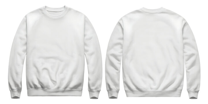 Plain white crew neck sweater sale