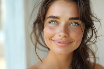 Naklejka premium A charming portrait of a girl