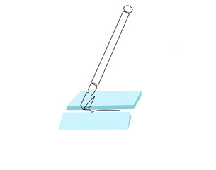 one continuous line glass cutter