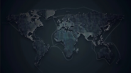 Obraz premium Dotted world map,color world map,Vector design illustration