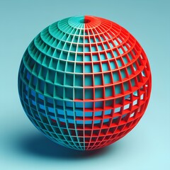 Obraz premium 3d sphere with globe