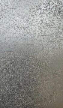 Background texture of a wrinkled silver leather surface. AI Generated
