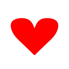 Obraz premium Red shape love heart icon vector isolated on white background