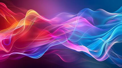 abstract multi-colored wave pattern that is shiny and flowing in a modern style	
