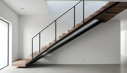 Clean Minimalistic Staircase Design With Floating Upscaled 2
