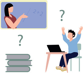 The student is not understanding the lecture.