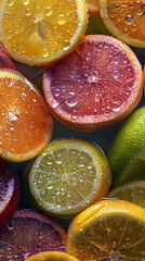 group of sliced citrus fruits 