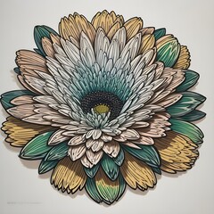Gerbera Flower Floral Pattern Design on Fabric