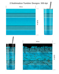 2 Oil Drum patterns. Clean and Dirty style.. Seamless sublimation template for 20 oz skinny tumbler. Sublimation illustration. Seamless from edge to edge. Full tumbler wrap.