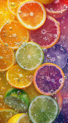 multicolored fresh citrus  fruits background