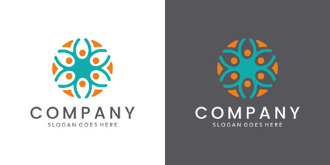 Fototapeta premium logo abstract circle geometric