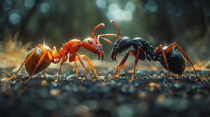 Fototapeta premium ants on the ground