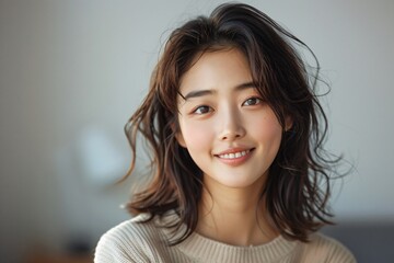 Fototapeta premium A charming portrait of an Asian beauty