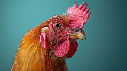 chicken dressed in an elegant suit with a nice tie fashion portrait of an anthropomorphic animal bird pheasant hen shooted in a charismatic human attitude .illustration